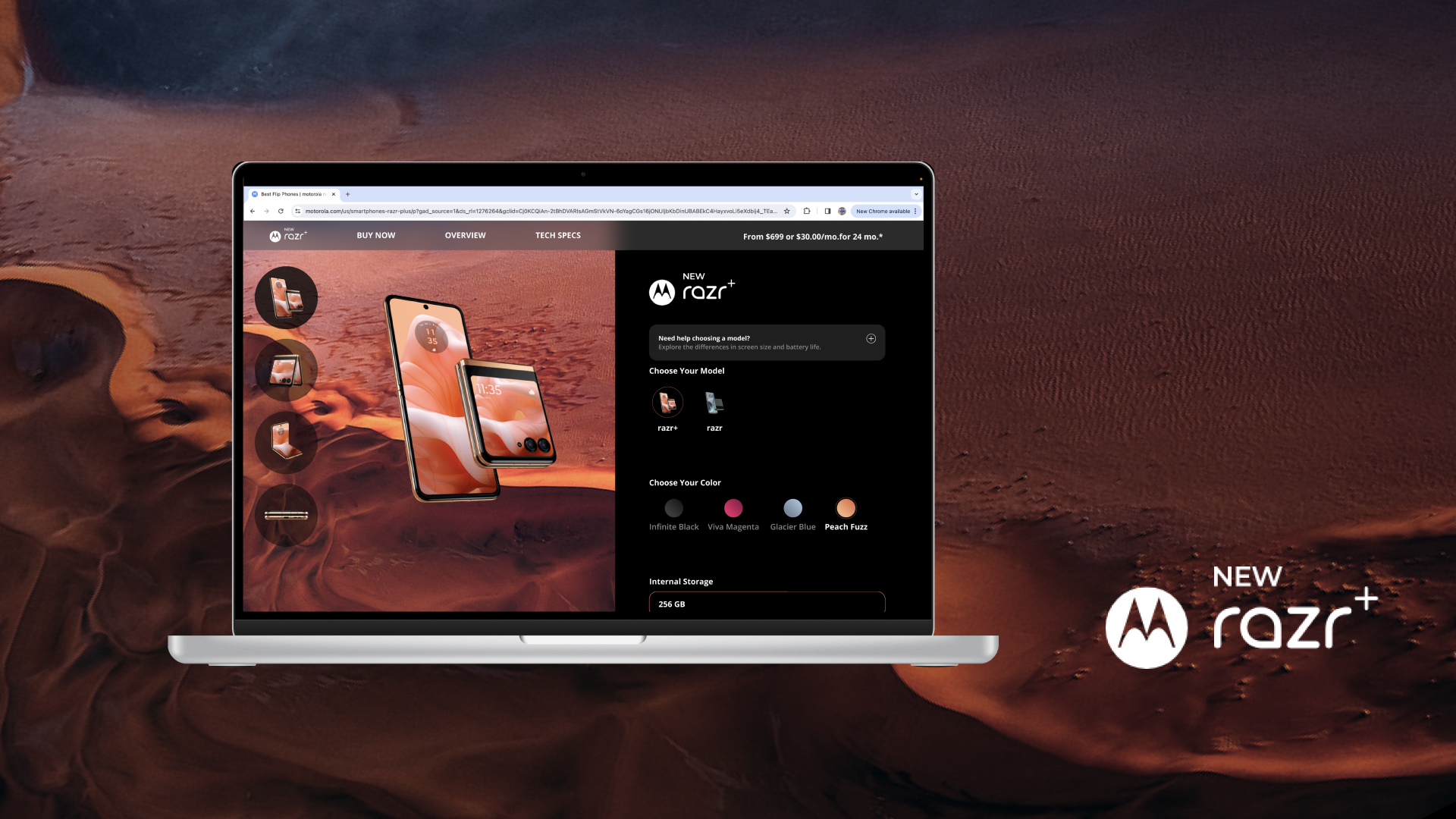 Motorola Razr+ website redesign
